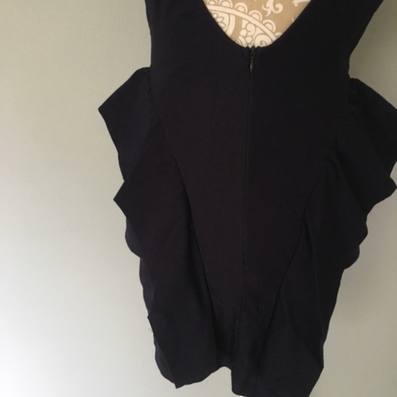 Yetts LA // Navy Ruffle Bodycon Open Back Dress L dr1 - Picture 5 of 8